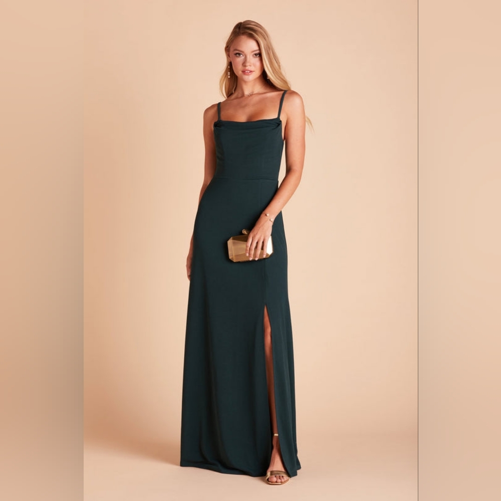 Birdy Grey Ash Crepe Emerald Dress